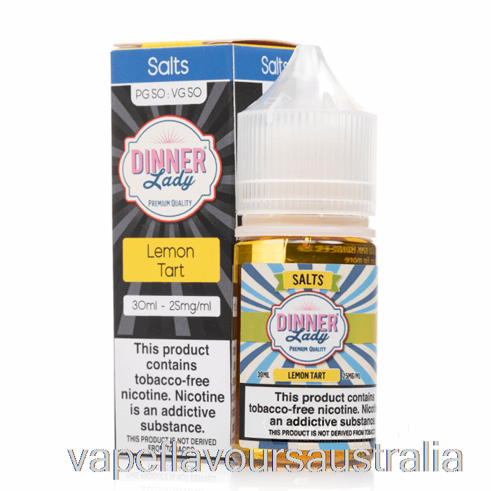 Vape Nicotine Australia Lemon Tart SALT - Vape Dinner Lady E-Liquid - 30mL 50mg